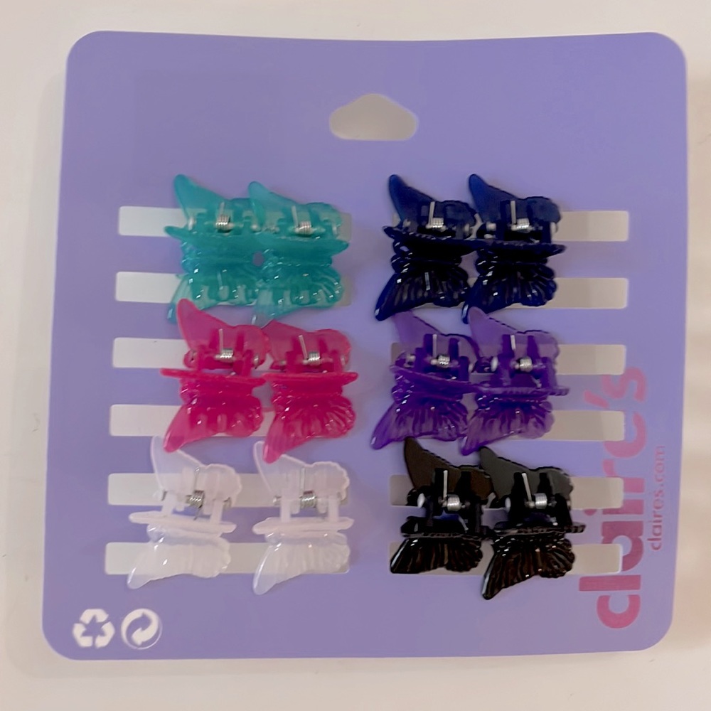 Claire’s Accessories 3/$10 - Butterfly Hair Clips